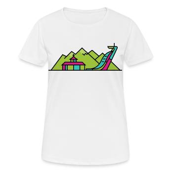 Innsbruck City Skyline Golden Roof Modern Art - Women's Breathable T-Shirt - white - Front - AI Model Female 172 dark (172cm)