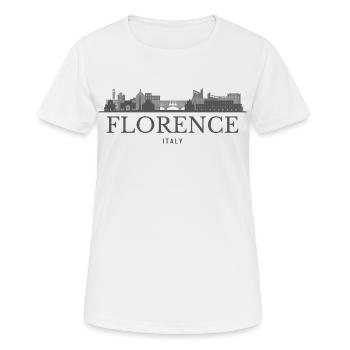 Florenz Skyline, Italien, Florenz-Silhouette - Frauen T-Shirt atmungsaktiv - Weiß - Vorne - AI Model Female 172 dark (172cm)