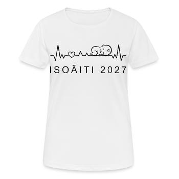 Oma 2027 Herzschlag Schwangerschaft Finnisch - Frauen T-Shirt atmungsaktiv - Weiß - Vorne - AI Model Female 172 dark (172cm)