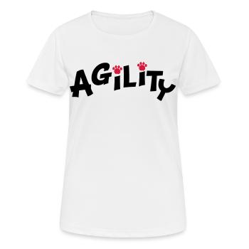 agility - Frauen T-Shirt atmungsaktiv - Weiß - Vorne - AI Model Female 172 dark (172cm)