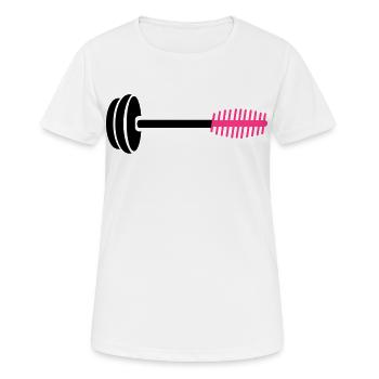 Icône de peigne rose néon - T-shirt respirant Femme - blanc - Devant - AI Model Female 172 dark (172cm)
