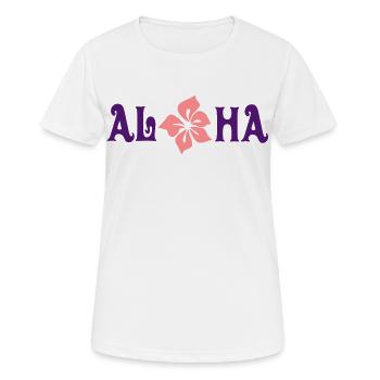 aloha - Women's Breathable T-Shirt - white - Front - AI Model Female 172 dark (172cm)