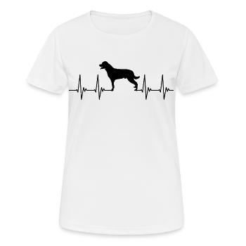 Rottweiler, chien de combat, coeur, pouls, battement de coeur chien - T-shirt respirant Femme - blanc - Devant - AI Model Female 172 dark (172cm)