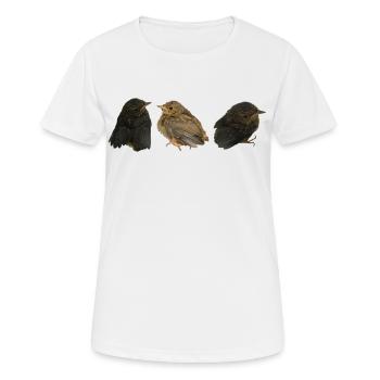 Robin Branches - T-shirt respirant Femme - blanc - Devant - AI Model Female 172 dark (172cm)