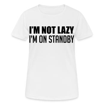 Je ne suis pas paresseux(se), je suis en veille - T-shirt respirant Femme - blanc - Devant - AI Model Female 172 dark (172cm)
