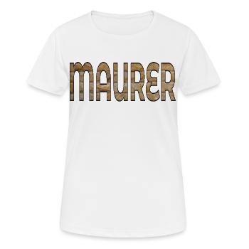 BRIQUES DE CONSTRUCTION DE MAÇONS - T-shirt respirant Femme - blanc - Devant - AI Model Female 172 dark (172cm)