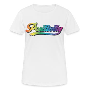 Positivity - Women's Breathable T-Shirt - white - Front - AI Model Female 172 dark (172cm)