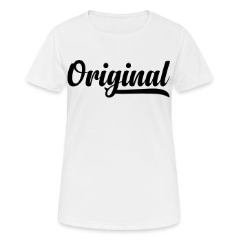 original - Frauen T-Shirt atmungsaktiv - Weiß - Vorne - AI Model Female 172 dark (172cm)