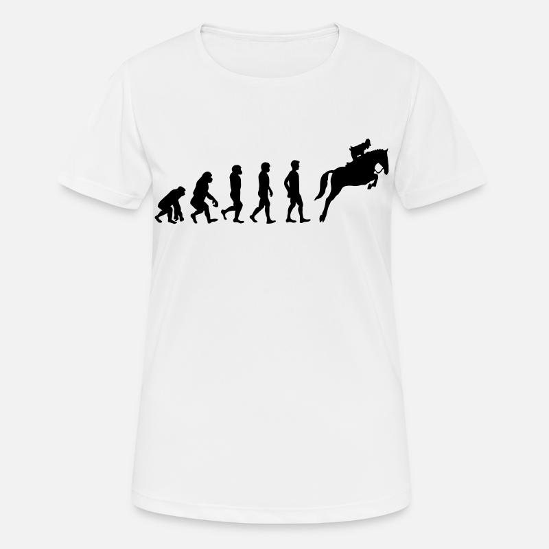 Évolution du cheval - T-shirt respirant Femme - blanc