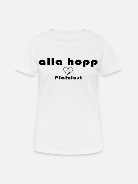 alla hopp - Frauen T-Shirt atmungsaktiv - Weiß