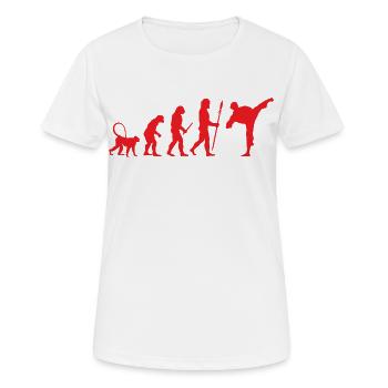 Développement du karaté - T-shirt respirant Femme - blanc - Devant - AI Model Female 172 dark (172cm)