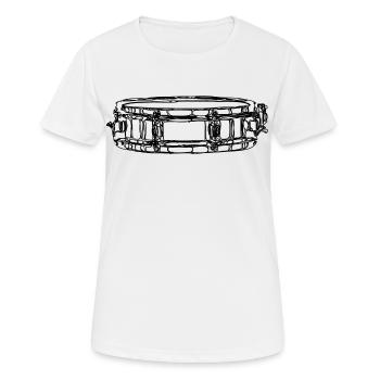 Tambour latéral - T-shirt respirant Femme - blanc - Devant - AI Model Female 172 dark (172cm)