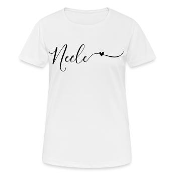 Neele Last name First name Decorative - Women's Breathable T-Shirt - white - Front - AI Model Female 172 dark (172cm)