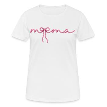 Mama Schleife - Frauen T-Shirt atmungsaktiv - Weiß - Vorne - AI Model Female 172 dark (172cm)