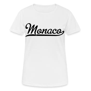 Monaco - Frauen T-Shirt atmungsaktiv - Weiß - Vorne - AI Model Female 172 dark (172cm)