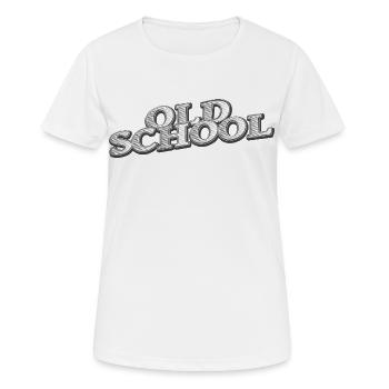 old school - Women's Breathable T-Shirt - white - Front - AI Model Female 172 dark (172cm)