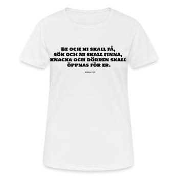 prier - T-shirt respirant Femme - blanc - Devant - AI Model Female 172 dark (172cm)