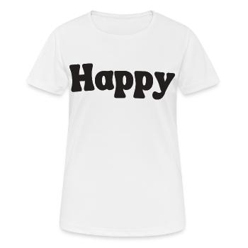 Happy - Women's Breathable T-Shirt - white - Front - AI Model Female 172 dark (172cm)