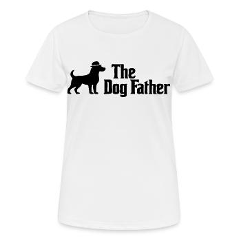 Der Hundevater Horizontale Fedora-Hundekunst - Frauen T-Shirt atmungsaktiv - Weiß - Vorne - AI Model Female 172 dark (172cm)