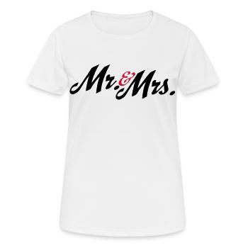 hochzeit - Frauen T-Shirt atmungsaktiv - Weiß - Vorne - AI Model Female 172 dark (172cm)