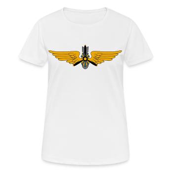 Military pilot - Women's Breathable T-Shirt - white - Front - AI Model Female 172 dark (172cm)
