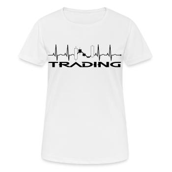 Trading - Women's Breathable T-Shirt - white - Front - AI Model Female 172 dark (172cm)