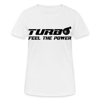 Turbo - T-shirt respirant Femme - blanc - Devant - AI Model Female 172 dark (172cm)