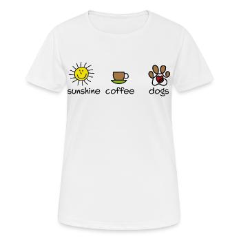 Lustige Designs für Hundefreunde - Frauen T-Shirt atmungsaktiv - Weiß - Vorne - AI Model Female 172 dark (172cm)