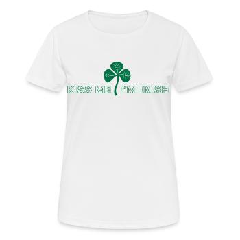Kiss Me Im Irish - Women's Breathable T-Shirt - white - Front - AI Model Female 172 dark (172cm)