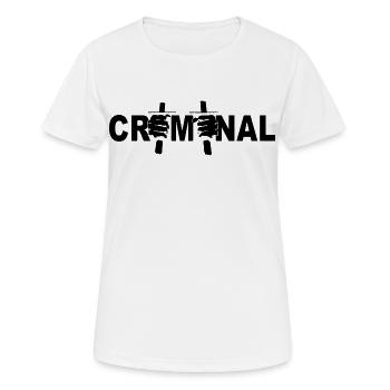 Criminal Jail Style Twin Grip - Women's Breathable T-Shirt - white - Front - AI Model Female 172 dark (172cm)