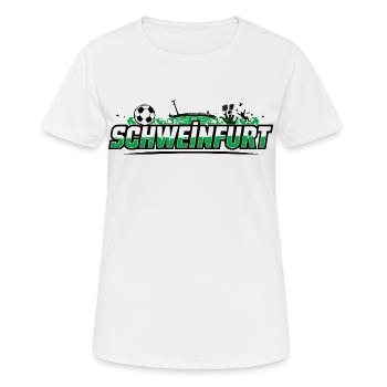 Schweinfurt Fussball Fanartikel Fußball Fan - Frauen T-Shirt atmungsaktiv - Weiß - Vorne - AI Model Female 172 dark (172cm)