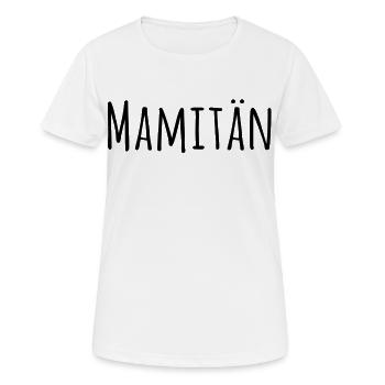 Mamitän Jeu de mots drôle Captain Mama Anchor - T-shirt respirant Femme - blanc - Devant - AI Model Female 172 dark (172cm)