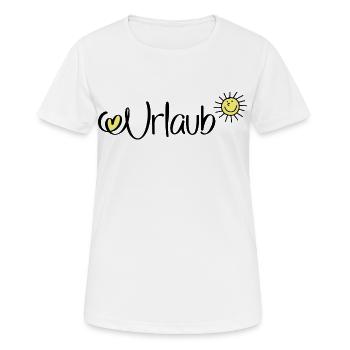 Urlaub - Frauen T-Shirt atmungsaktiv - Weiß - Vorne - AI Model Female 172 dark (172cm)