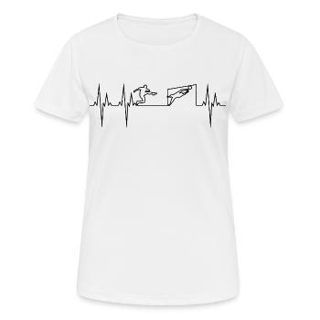 Football électrocardiogramme ECG - T-shirt respirant Femme - blanc - Devant - AI Model Female 172 dark (172cm)