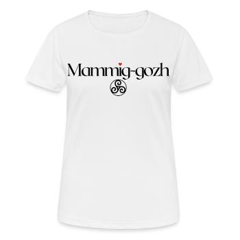Mammig-gozh Triskell Fête grands-mères Bretonne - T-shirt respirant Femme - blanc - Devant - AI Model Female 172 dark (172cm)