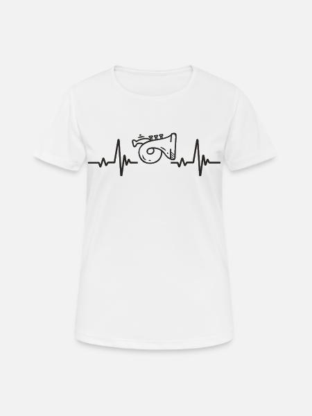 Trumpet, Brass, Music, Instrument, Rhythm, Heart - Women's Breathable T-Shirt - white