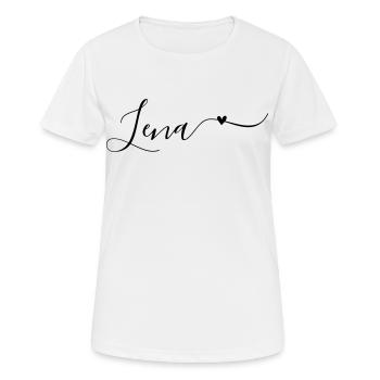 Lena Name Vorname Dekorativ - Frauen T-Shirt atmungsaktiv - Weiß - Vorne - AI Model Female 172 dark (172cm)