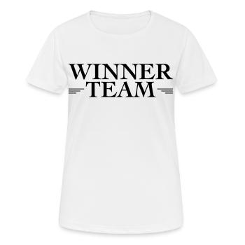 Gewinner Team - Frauen T-Shirt atmungsaktiv - Weiß - Vorne - AI Model Female 172 dark (172cm)