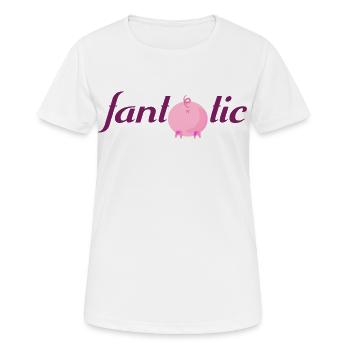 Fantastic Pig Logo - Women's Breathable T-Shirt - white - Front - AI Model Female 172 dark (172cm)