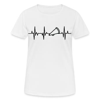 Megaphon Kardiogramm - Frauen T-Shirt atmungsaktiv - Weiß - Vorne - AI Model Female 172 dark (172cm)