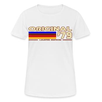 1979 - Frauen T-Shirt atmungsaktiv - Weiß - Vorne - AI Model Female 172 dark (172cm)