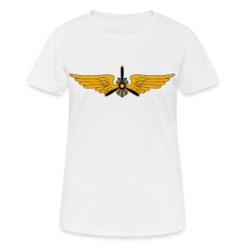 aile - T-shirt respirant Femme - blanc - Devant - AI Model Female 172 dark (172cm)