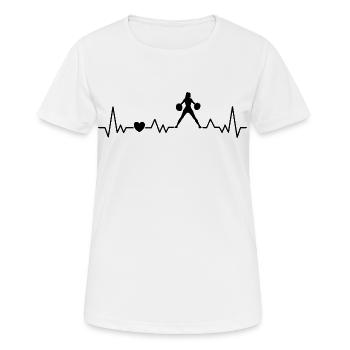 Équipe de pom-pom girls Heartbeat - T-shirt respirant Femme - blanc - Devant - AI Model Female 172 dark (172cm)