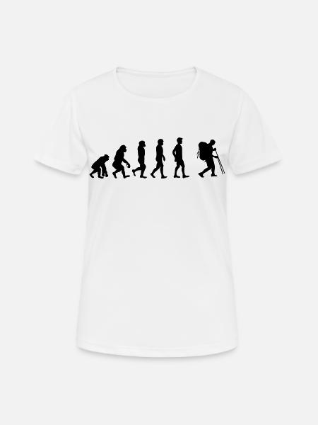Wanderer - Frauen T-Shirt atmungsaktiv - Weiß