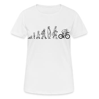 Développement d’un cycliste - T-shirt respirant Femme - blanc - Devant - AI Model Female 172 dark (172cm)