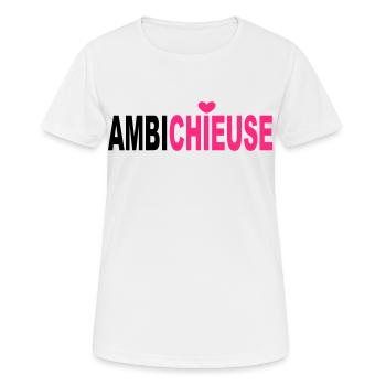 Ambichieuse  - T-shirt respirant Femme - blanc - Devant - AI Model Female 172 dark (172cm)