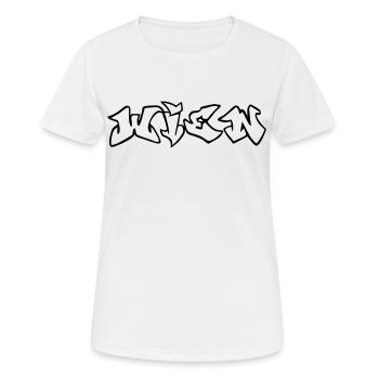 Wien - Frauen T-Shirt atmungsaktiv - Weiß - Vorne - AI Model Female 172 dark (172cm)
