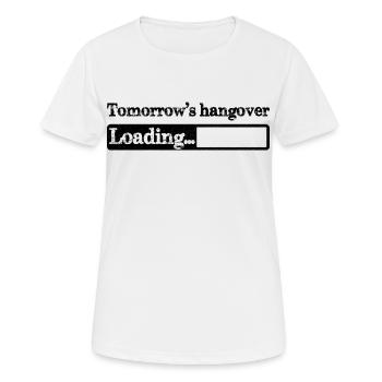 Tomorrow's hangover loading - Women's Breathable T-Shirt - white - Front - AI Model Female 172 dark (172cm)