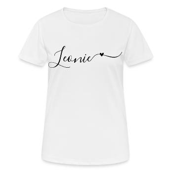 Leonie Name Vorname Dekorativ - Frauen T-Shirt atmungsaktiv - Weiß - Vorne - AI Model Female 172 dark (172cm)