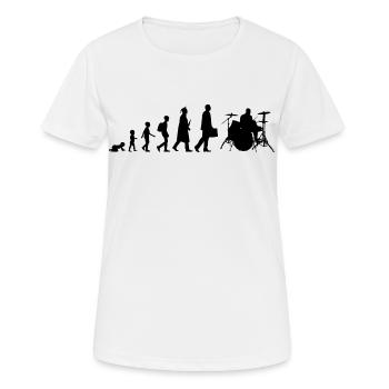 Développement d’un batteur - T-shirt respirant Femme - blanc - Devant - AI Model Female 172 dark (172cm)